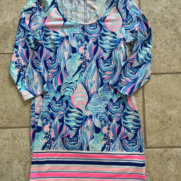 Lilly Pulitzer Blue and Pink Patterned Dress - Picture 1 of 3